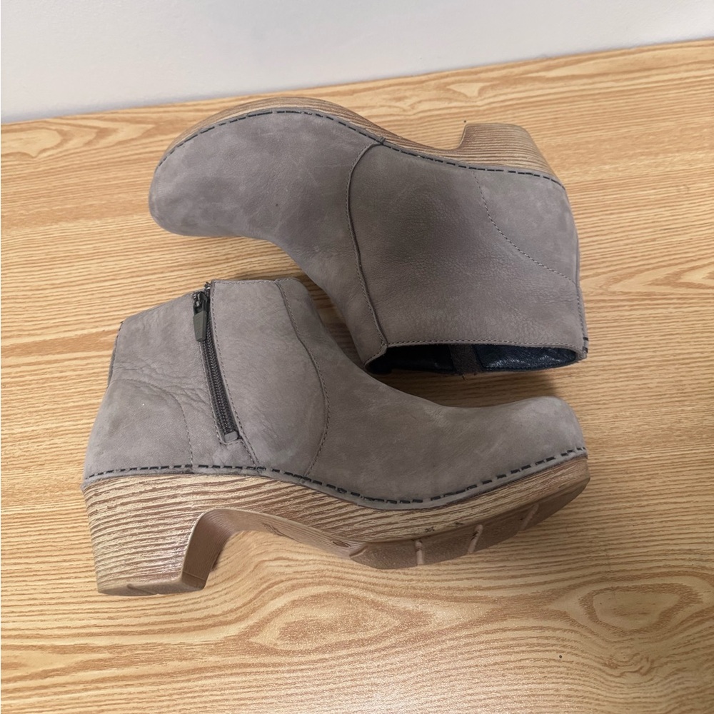 Dansko Gray Suede Ankle Booties - Picture 5 of 9